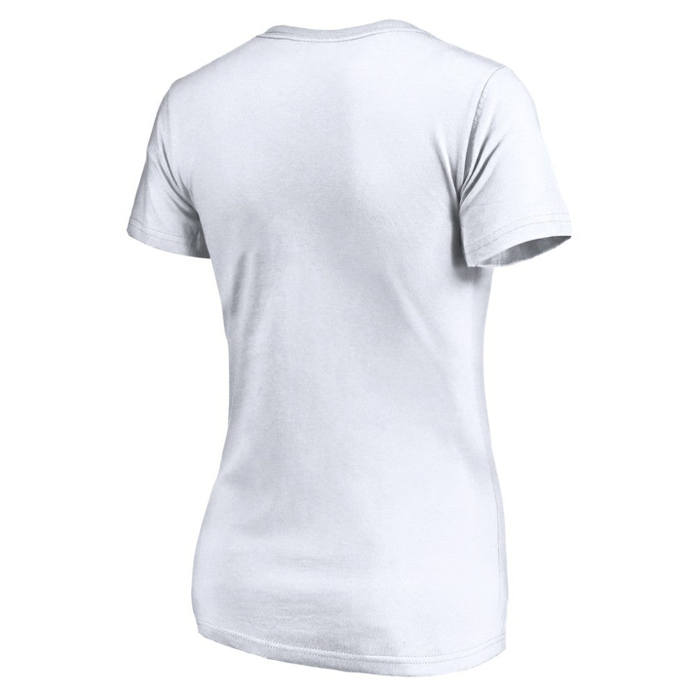 Los Angeles Dodgers Women's Official Logo V-Neck T-Shirt White