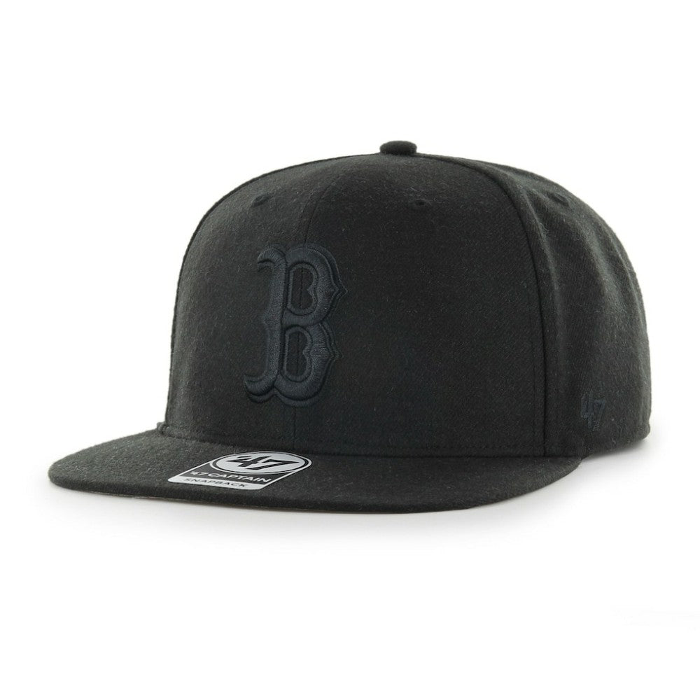 Boston Red Sox Primary Team Logo Snapback Adjustable Hat Black | 47 brand