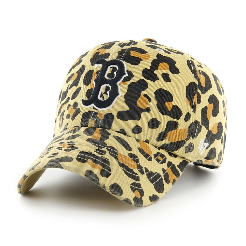 Boston Red Sox Women's Primary Team Logo Clean Up Adjustable Hat Tan | 47 brand