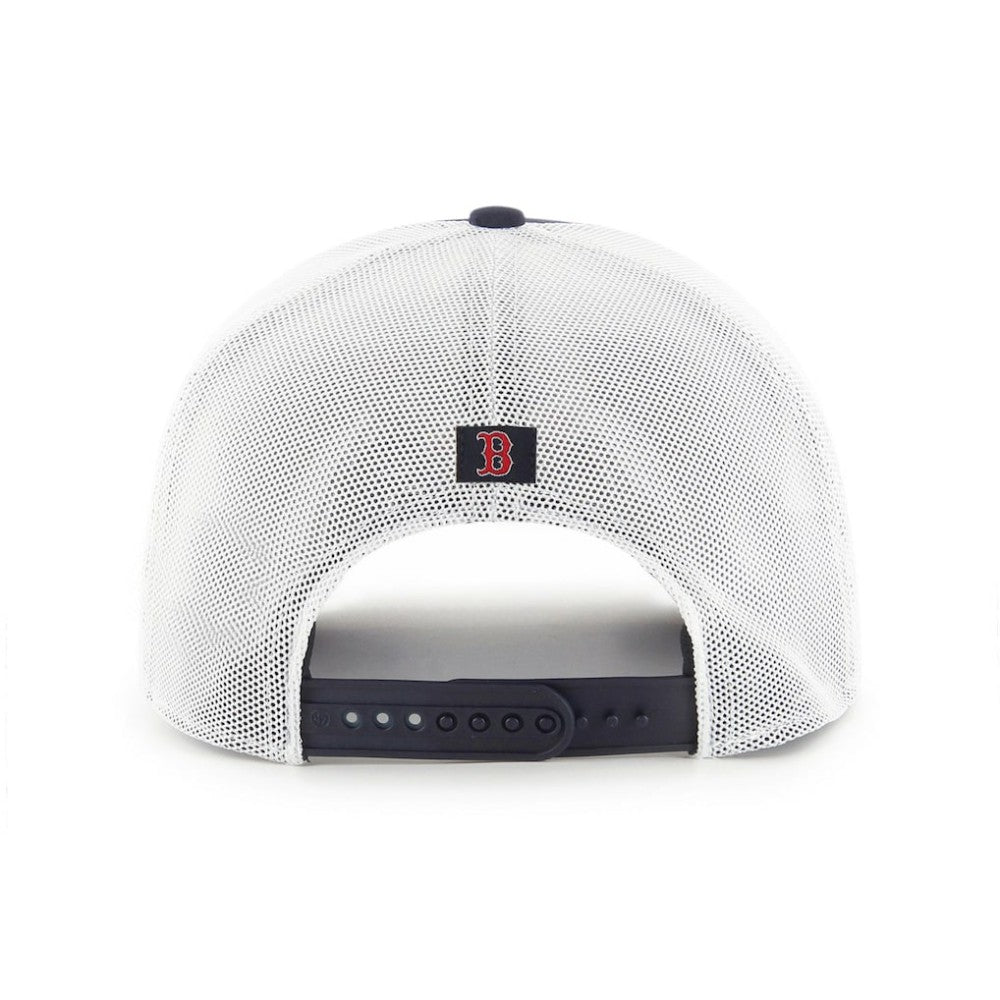 Boston Red Sox Primary Team Logo American Flag Fill Trucker Snapback Hat Blue | 47 brand