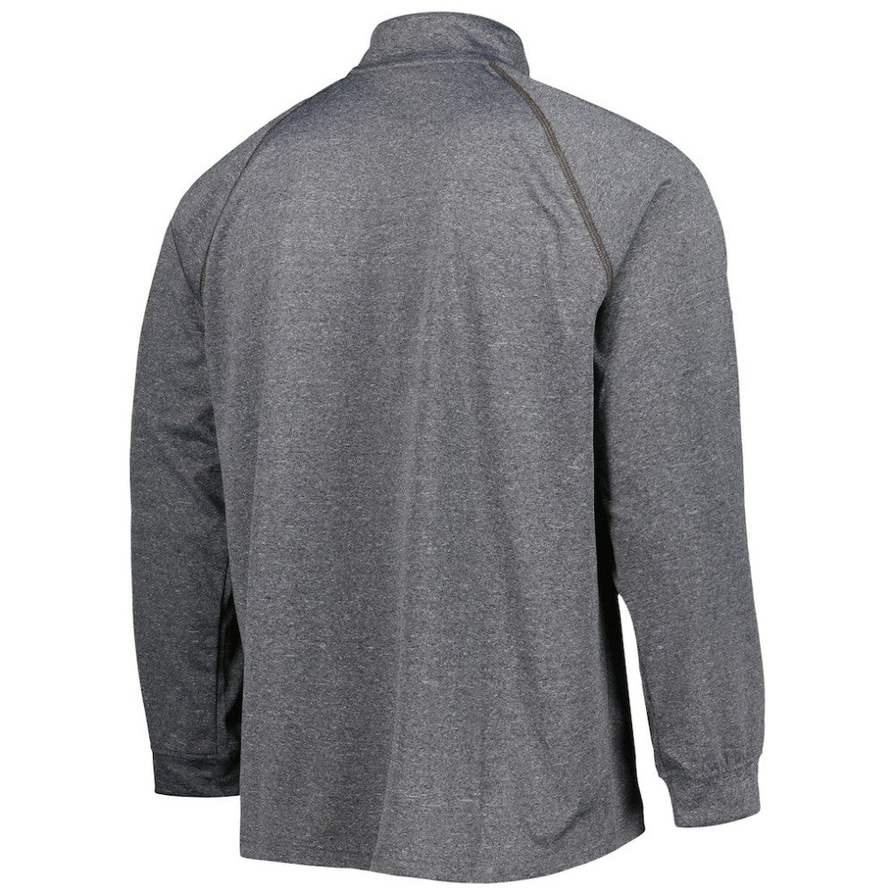 San Diego Padres Stitches Wordmark Raglan Quarter-Zip Top Heather Gray
