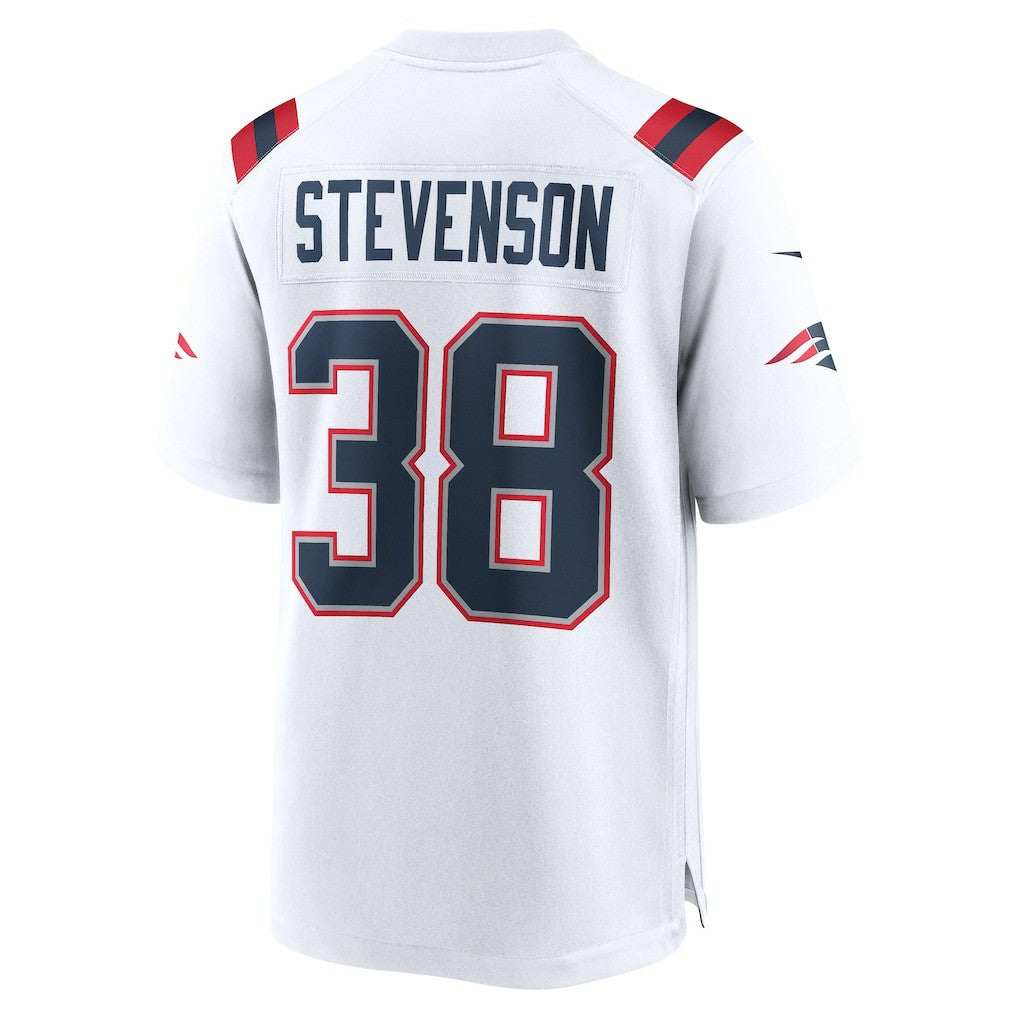 Rhamondre Stevenson New England Patriots Game Player Jersey - White