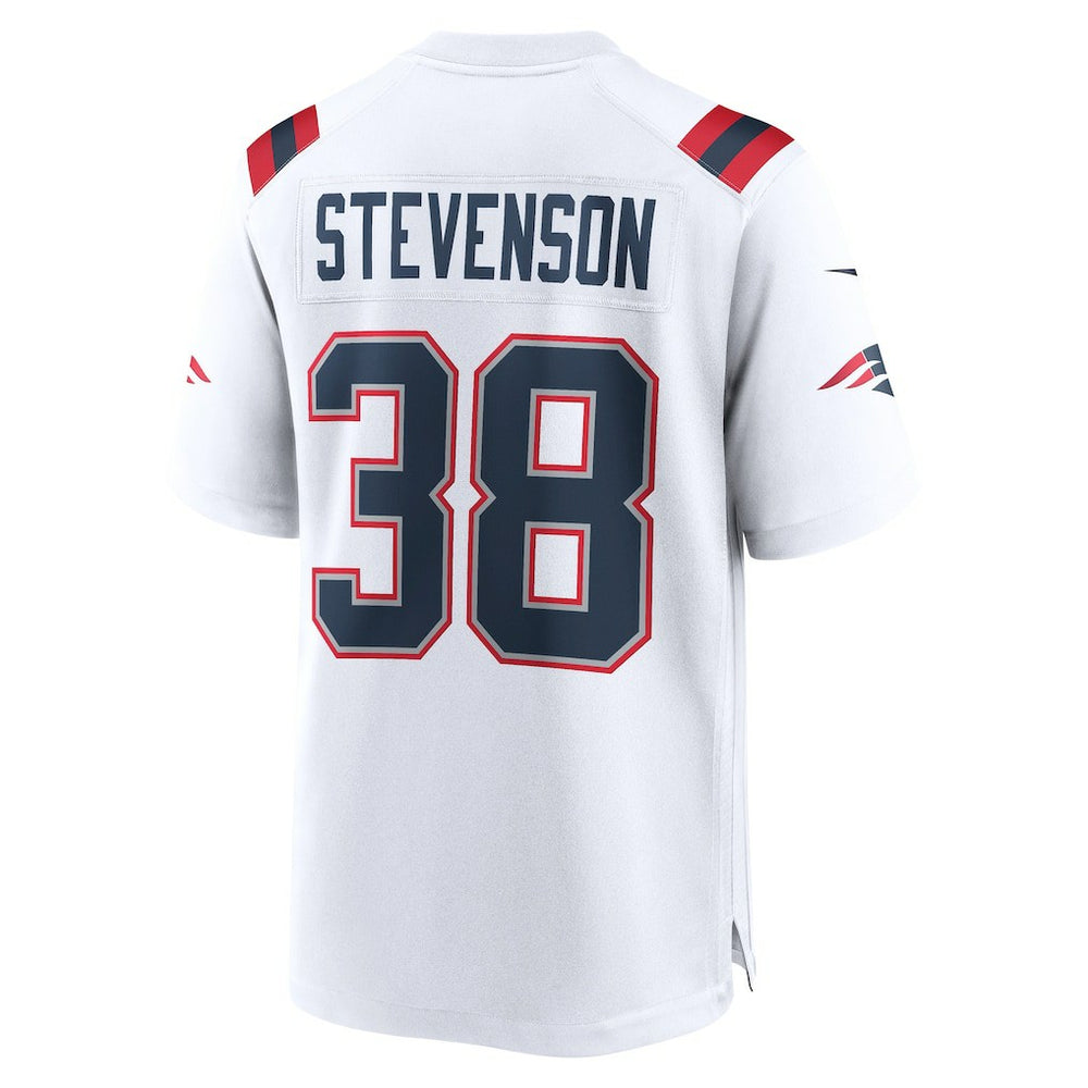 Rhamondre Stevenson New England Patriots Game Player Jersey - White