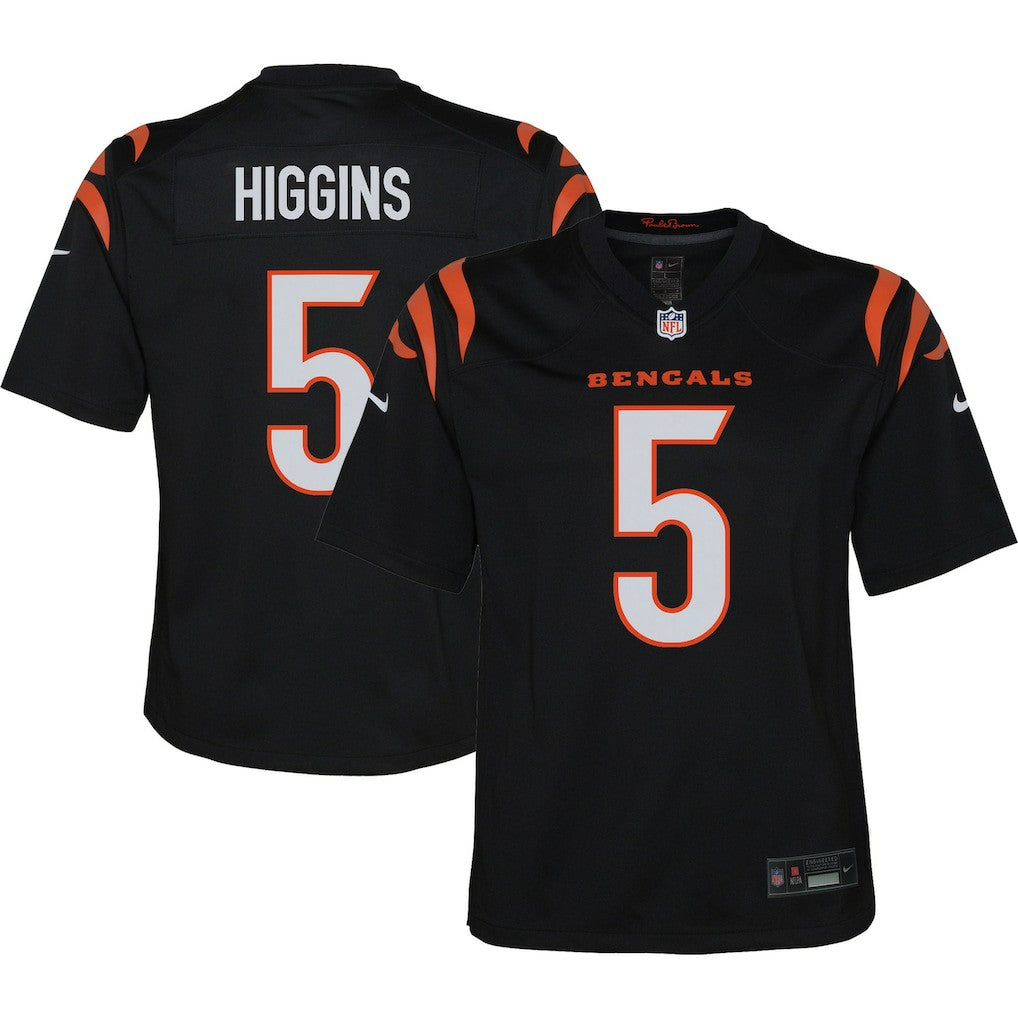 Tee Higgins Cincinnati Bengals Youth Game Jersey - Black