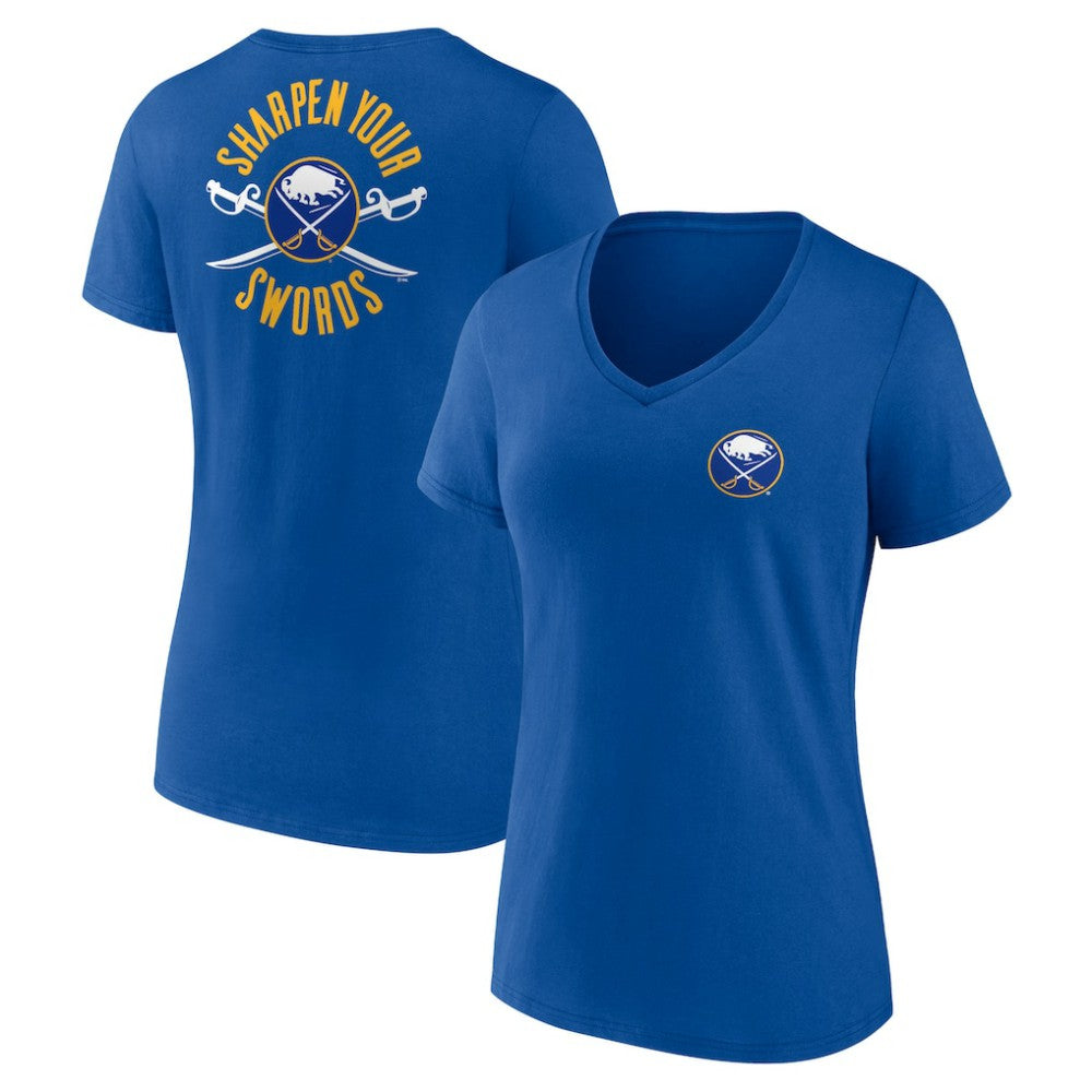 Buffalo Sabres Women's Territorial V-Neck T-Shirt Royal