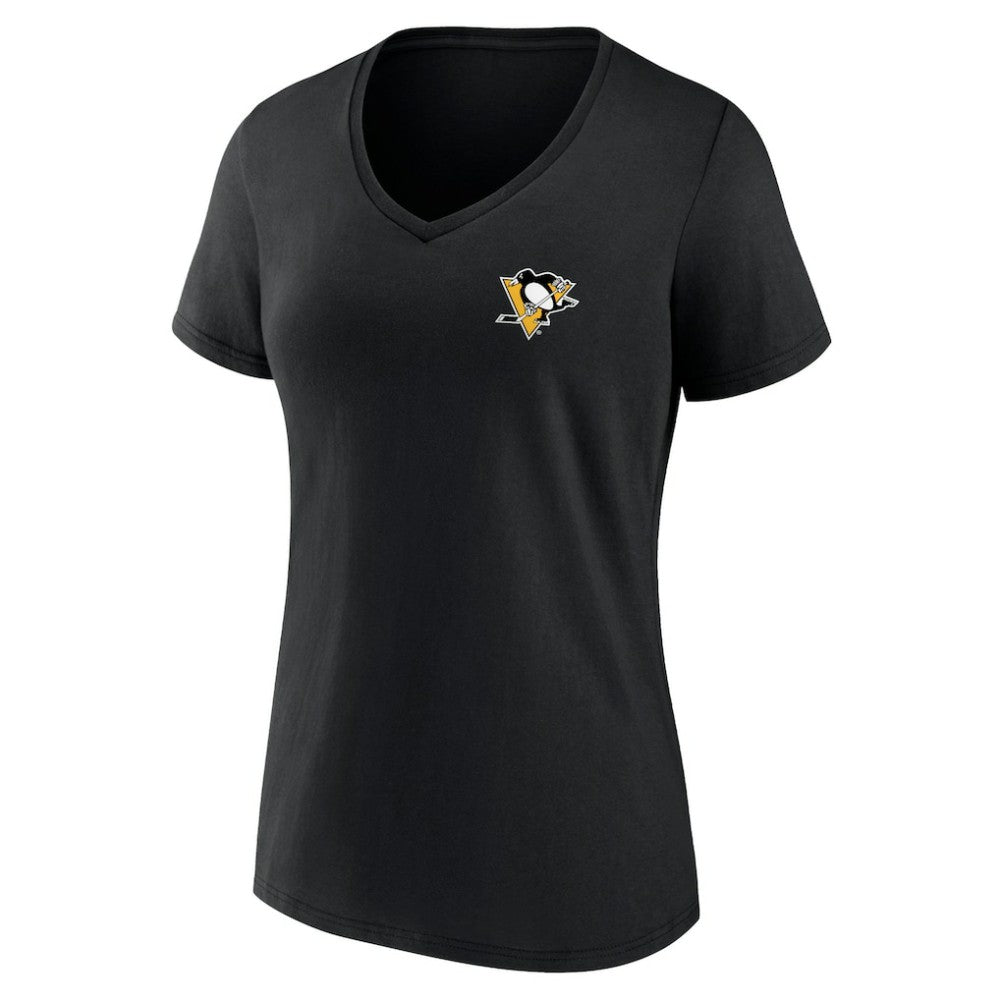Pittsburgh Penguins Women's Territorial V-Neck T-Shirt Black