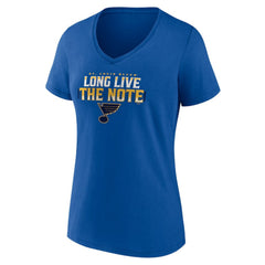 St. Louis Blues Women's Shout Out V-Neck T-Shirt Blue