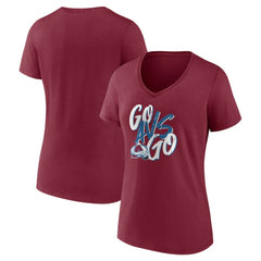 Colorado Avalanche Women's Proclamation V-Neck T-Shirt Burgundy