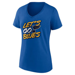 St. Louis Blues Women's Proclamation V-Neck T-Shirt Blue
