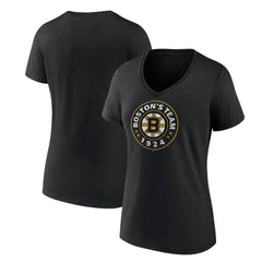 Boston Bruins Women's Represent V-Neck T-Shirt Black