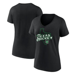 Dallas Stars Women's Represent V-Neck T-Shirt Black