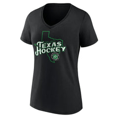 Dallas Stars Women's Represent V-Neck T-Shirt Black