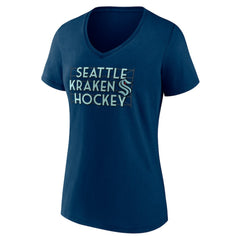 Seattle Kraken Women's Represent V-Neck T-Shirt Deep Sea Blue