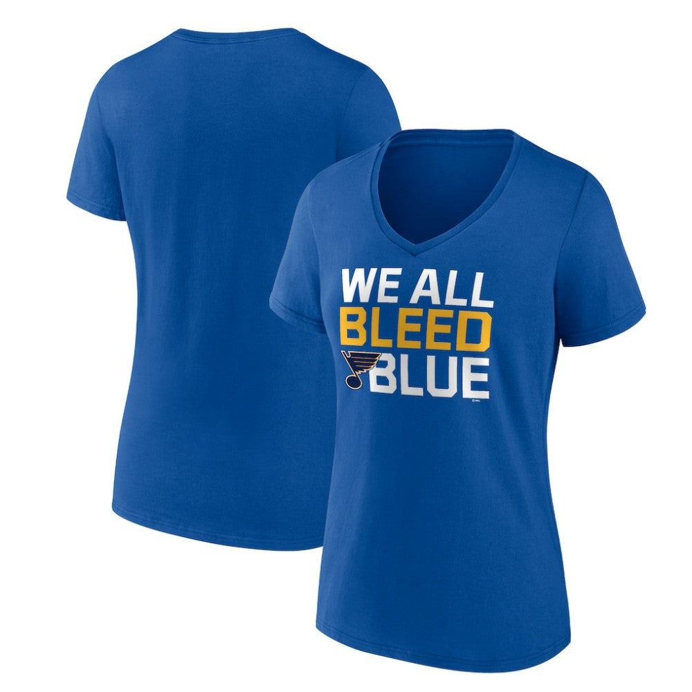 St. Louis Blues Women's Represent V-Neck T-Shirt Blue