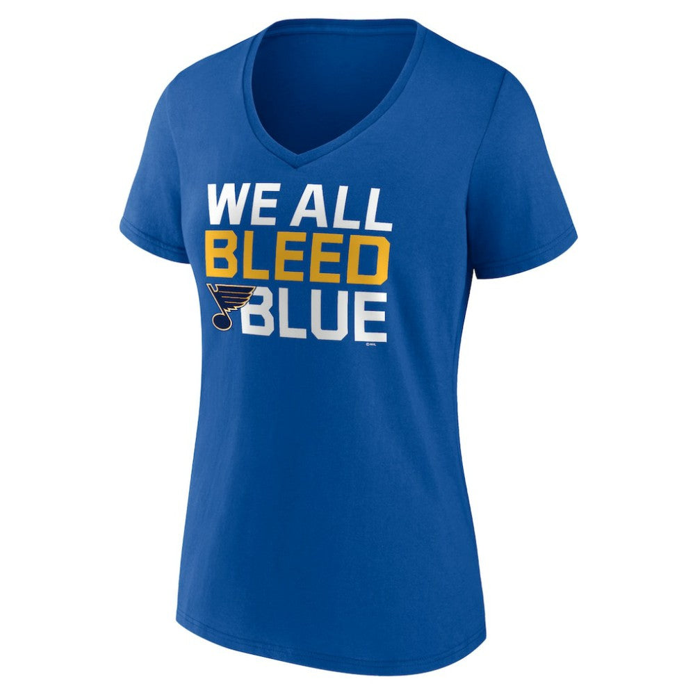 St. Louis Blues Women's Represent V-Neck T-Shirt Blue