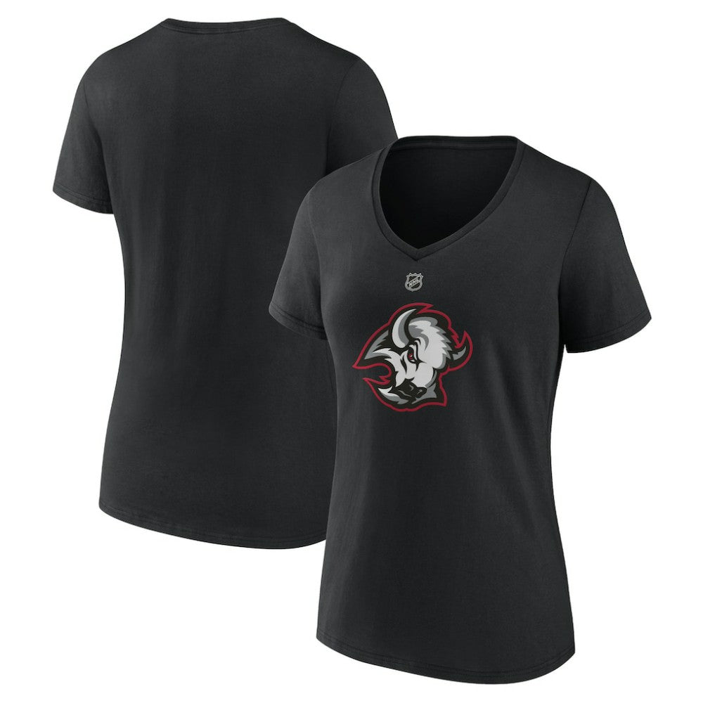 Buffalo Sabres Women's Alternate Logo V-Neck T-Shirt Black