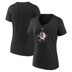 Buffalo Sabres Women's Alternate Logo V-Neck T-Shirt Black