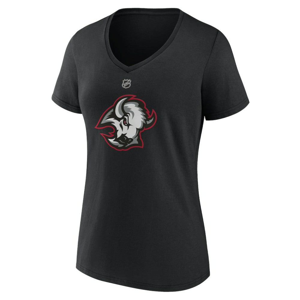 Buffalo Sabres Women's Alternate Logo V-Neck T-Shirt Black