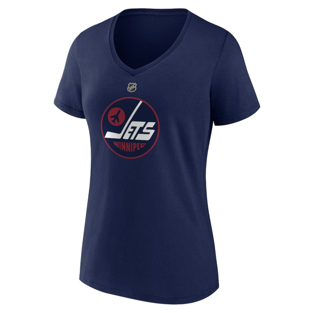 Winnipeg Jets Women's Alternate Logo V-Neck T-Shirt Navy