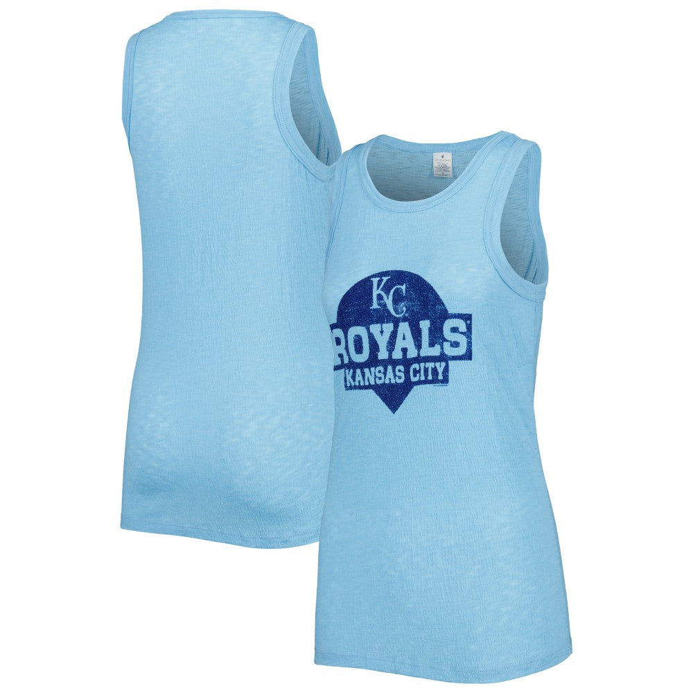 Kansas City Royals Soft as a Grape Women's Tri-Blend Tank Top Royal