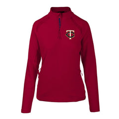 Minnesota Twins Levelwear Women's Hadley Quarter-Zip Pullover Top Red
