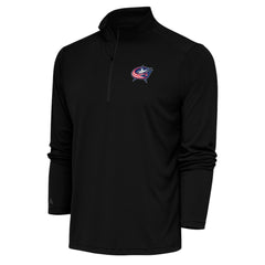 Columbus Blue Jackets Antigua Special Edition 2.0 Tribute Quarter-Zip Pullover Top Black
