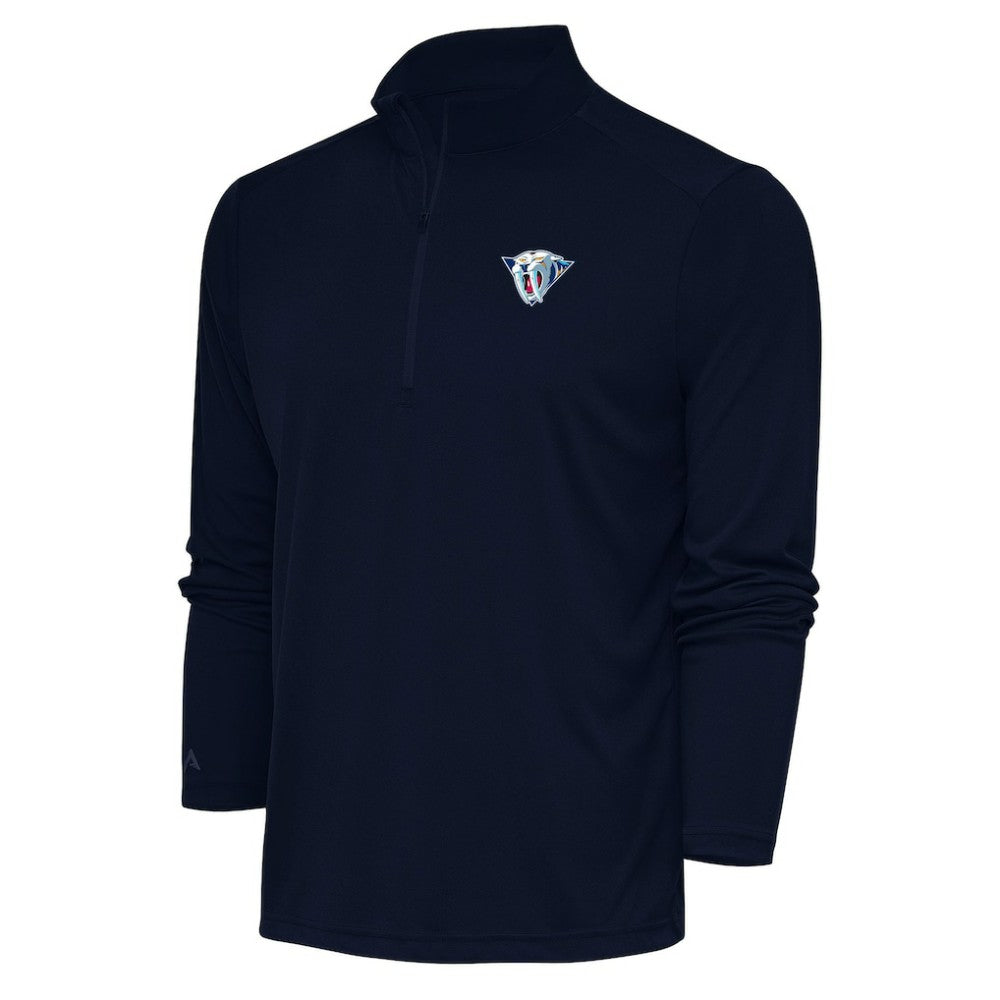 Nashville Predators Antigua Special Edition 2.0 Tribute Quarter-Zip Pullover Top Navy