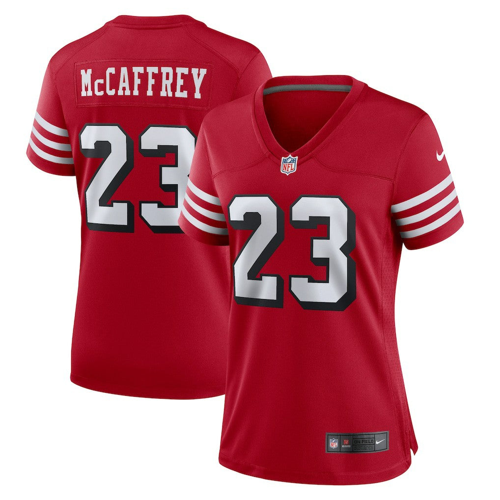 Christian McCaffrey San Francisco 49ers Women's Player Jersey - Scarlet
