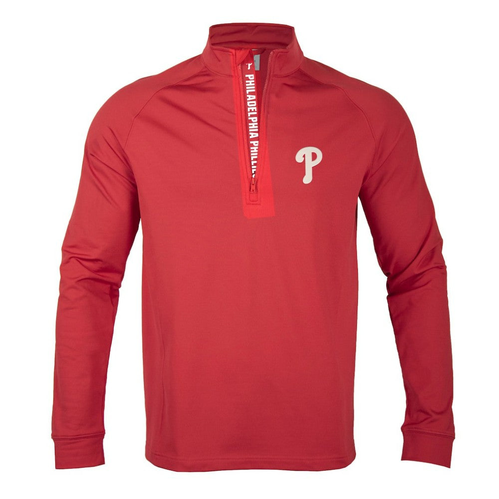 Philadelphia Phillies Levelwear Calibre Quarter-Zip Pullover Top Red