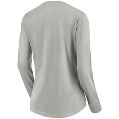 St. Louis Blues Women's Primary Logo Team Long Sleeve V-Neck T-Shirt Heather Gray