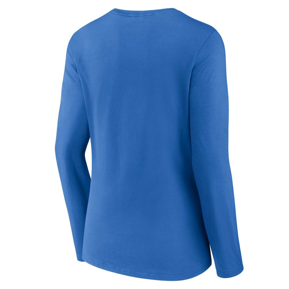 Winnipeg Jets Women's Primary Team Logo Long Sleeve V-Neck T-Shirt Blue