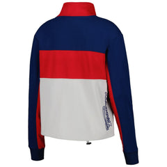 Atlanta Braves The Wild Collective Women's Color Block Half-Zip Jacket Red/Navy