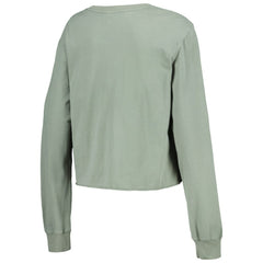 Houston Astros The Wild Collective Women's Cropped Long Sleeve T-Shirt Gray