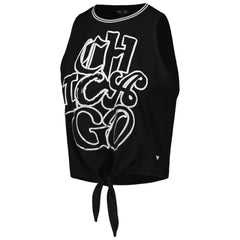 Chicago White Sox The Wild Collective Women's Twisted Tie Front Tank Top Black