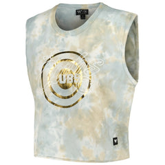 Chicago Cubs The Wild Collective Women's Washed Muscle Tank Top White
