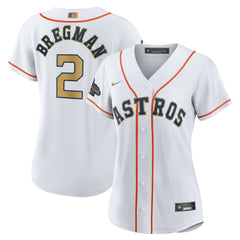 Alex Bregman Houston Astros Women's 2023 Gold Collection Replica Player Jersey White/Gold | Nike