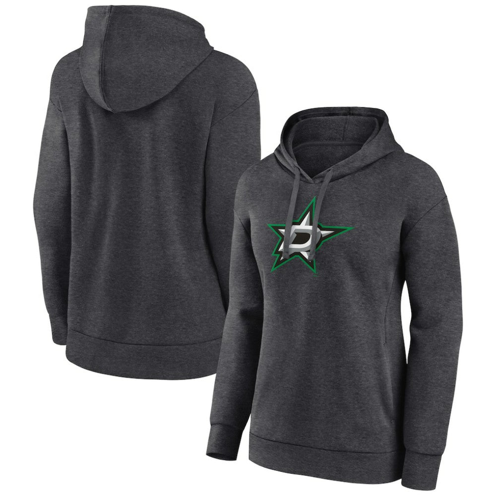 Dallas Stars Women's Primary Logo Pullover Hoodie Charcoal