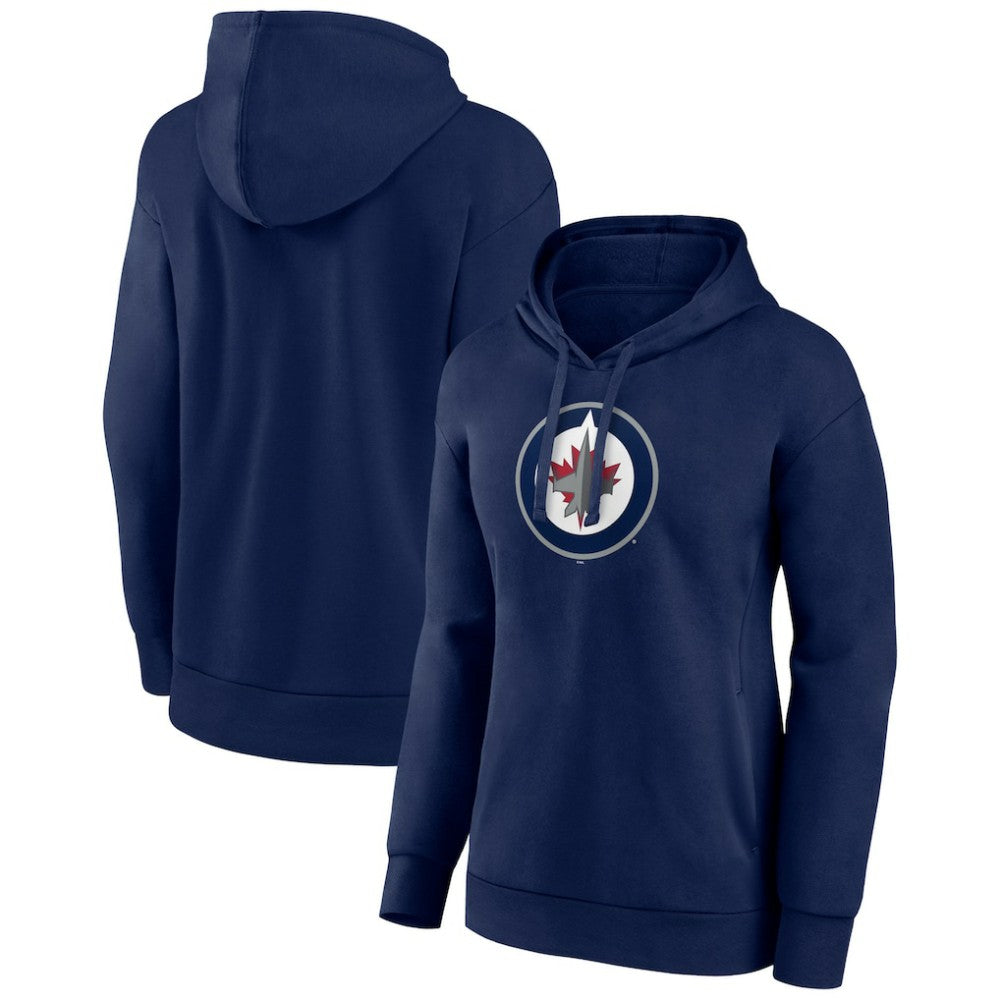Winnipeg Jets Women's Primary Logo Pullover Hoodie Navy