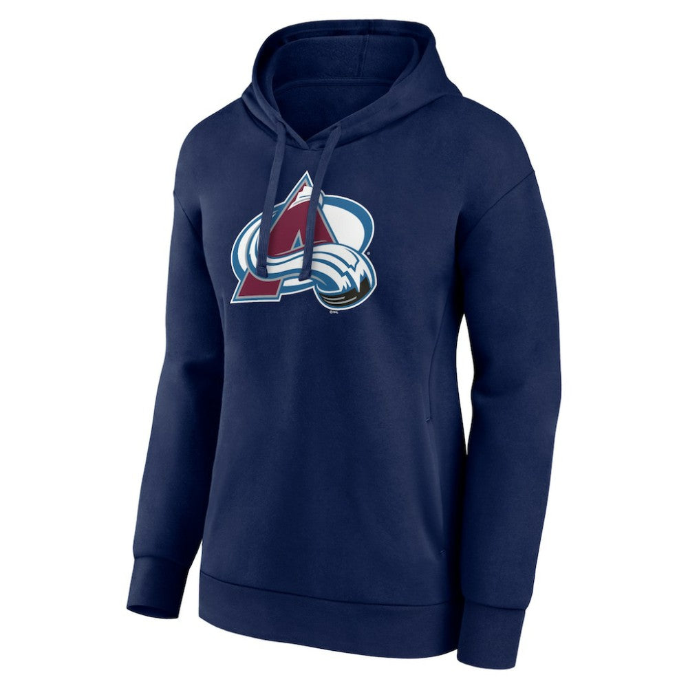 Colorado Avalanche Women's Primary Logo Pullover Hoodie Navy