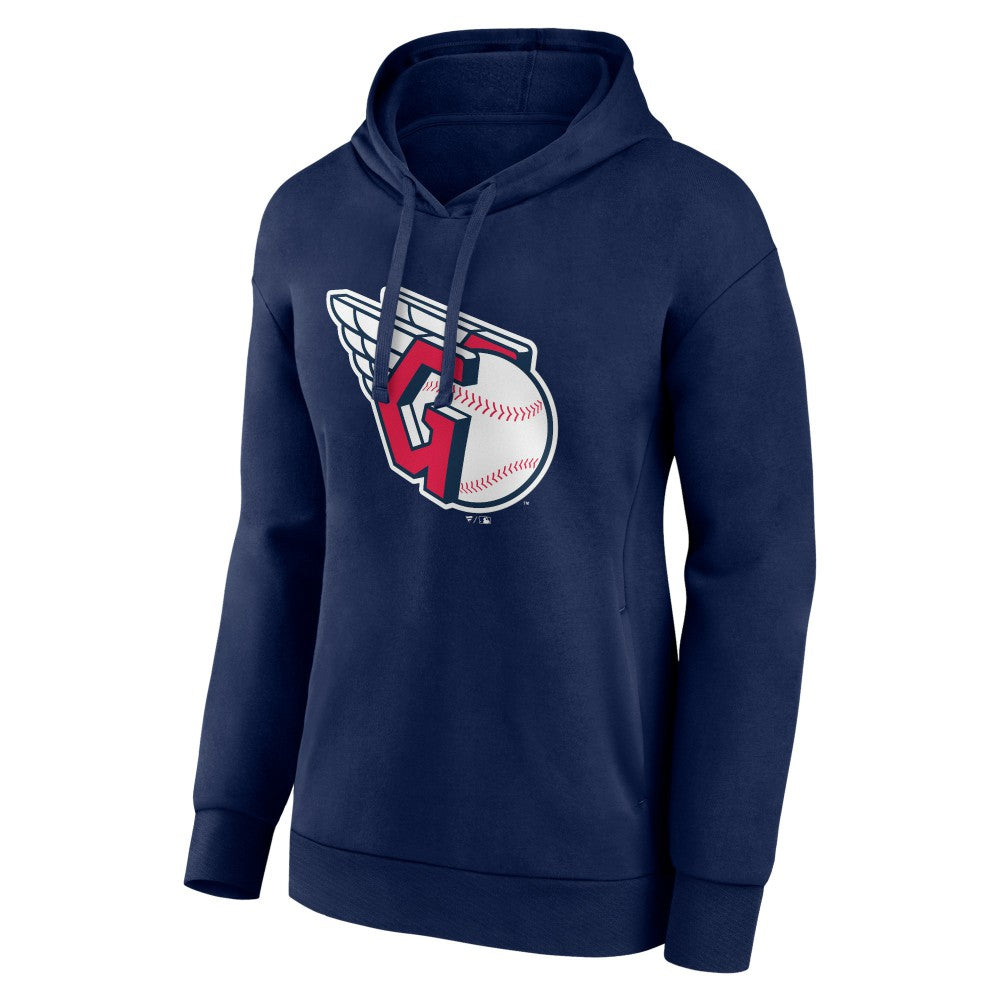 Cleveland Guardians Women's Core Logo Pullover Hoodie Navy