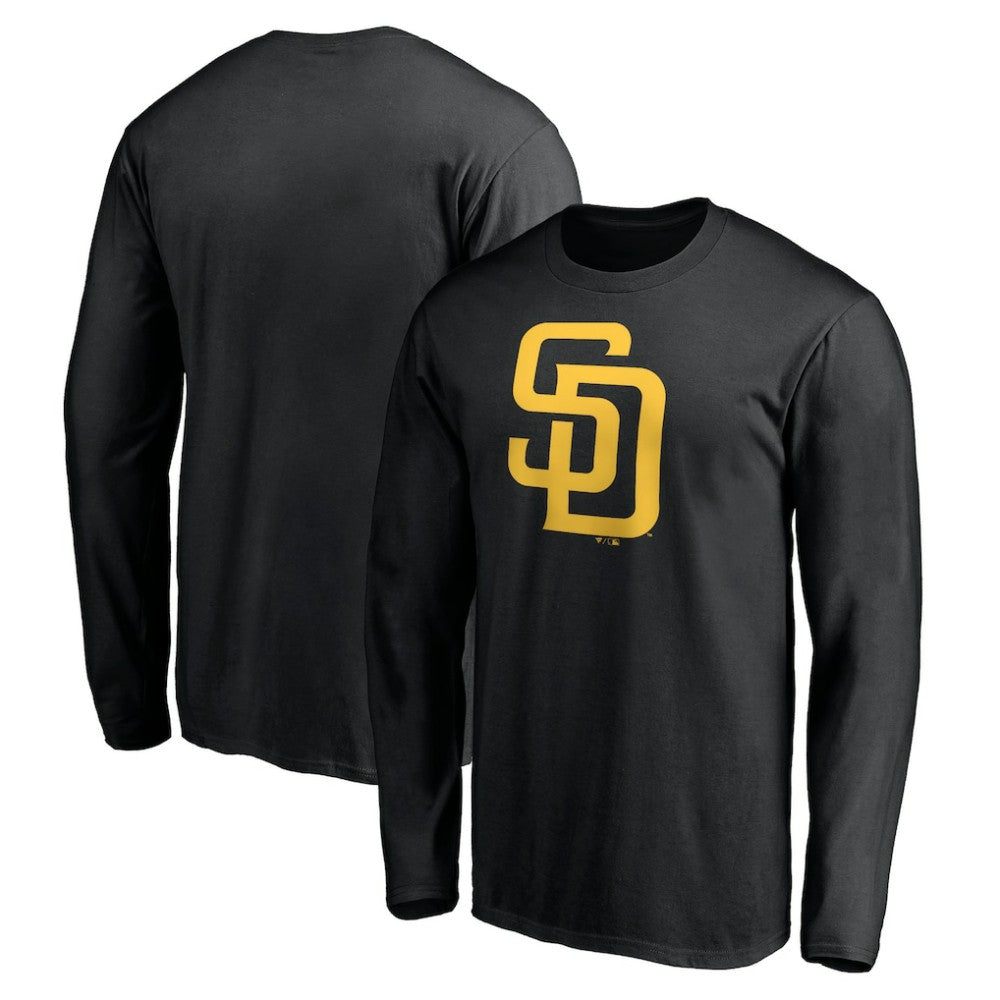 San Diego Padres Official Team Logo Long Sleeve T-Shirt Black