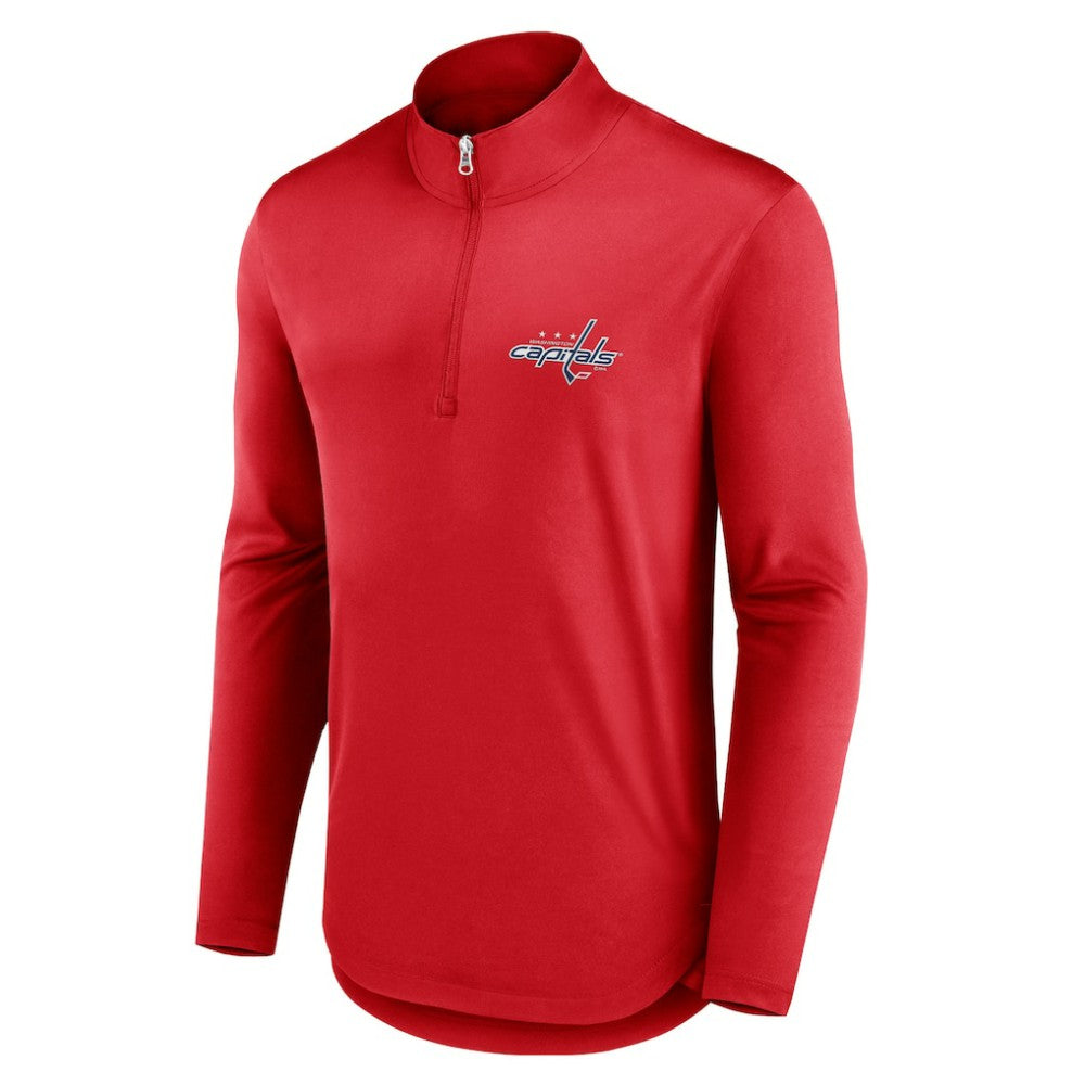 Washington Capitals Fanatics Mock Neck Quarter-Zip Top Red