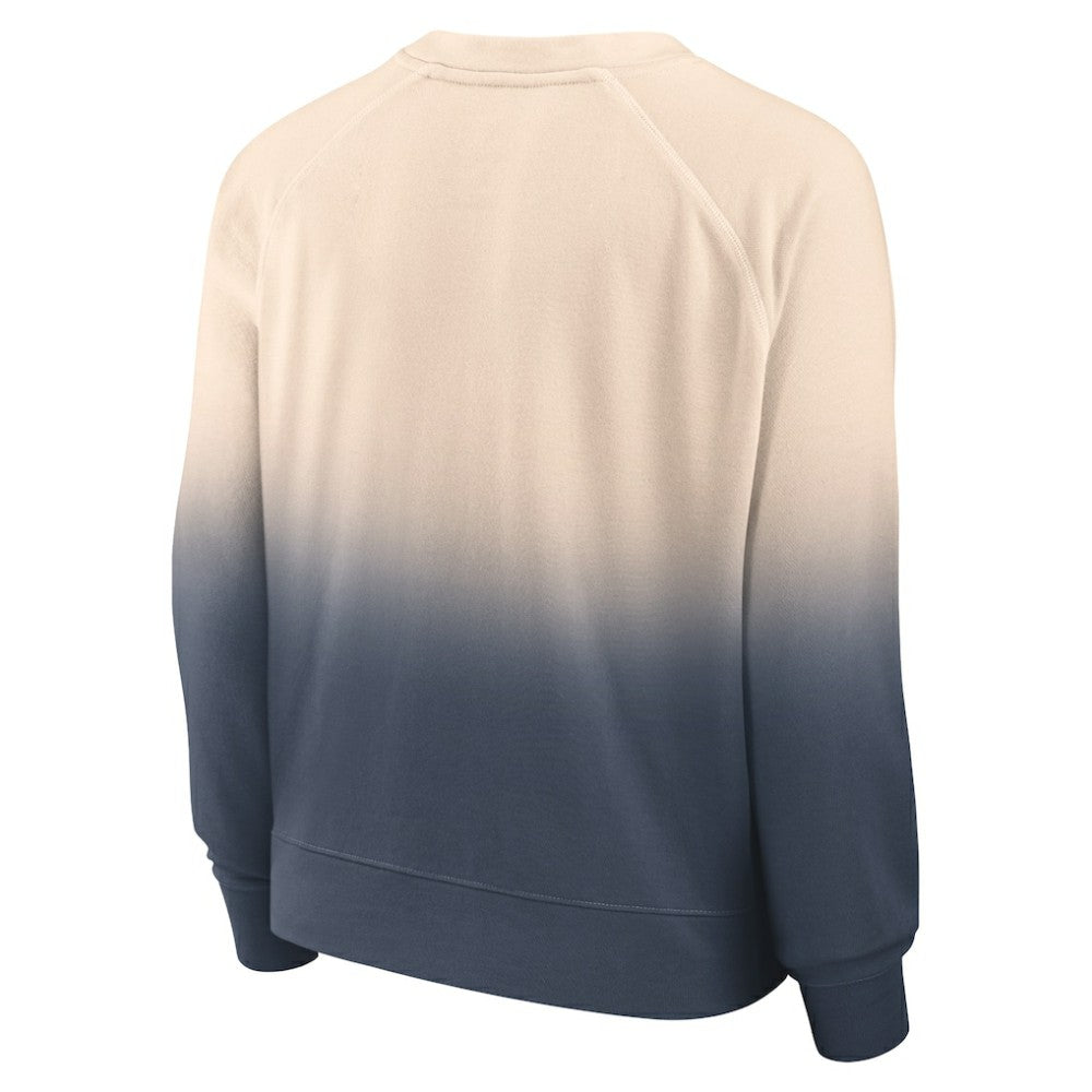 Houston Astros Women's Luxe Lounge Arch Raglan Pullover Sweatshirt Tan/Navy