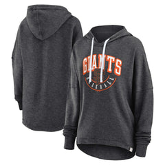 San Francisco Giants Women's Luxe Pullover Hoodie Heather Charcoal