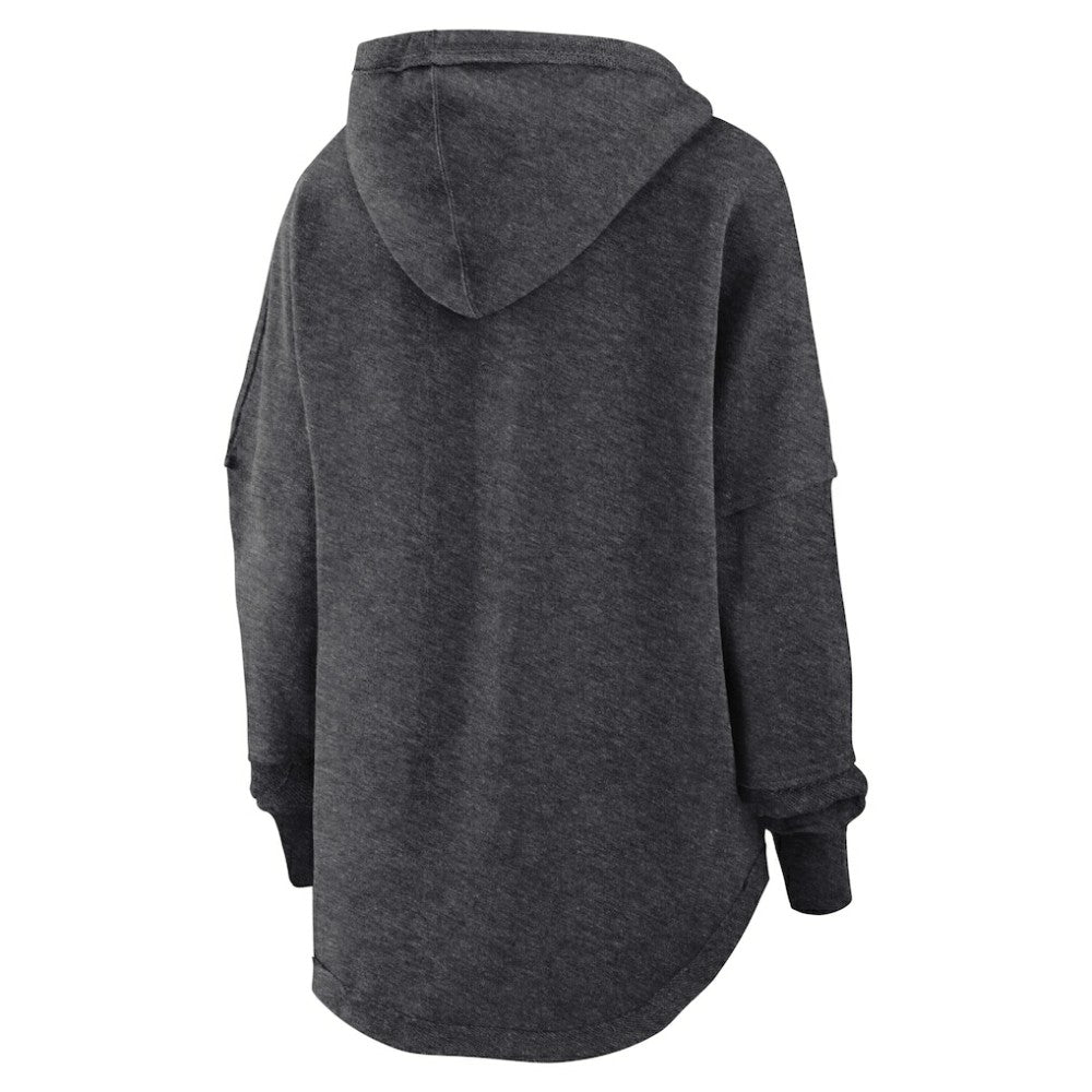 San Francisco Giants Women's Luxe Pullover Hoodie Heather Charcoal