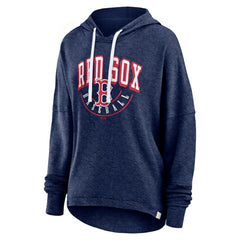 Boston Red Sox Women's Luxe Pullover Hoodie Heather Navy