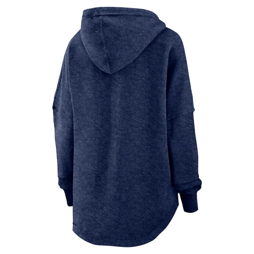 Boston Red Sox Women's Luxe Pullover Hoodie Heather Navy