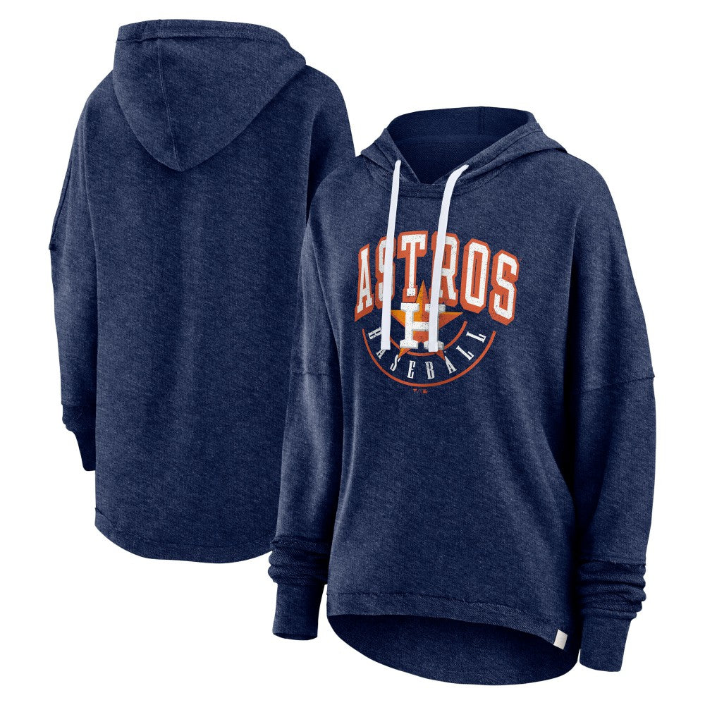 Houston Astros Women's Luxe Pullover Hoodie Heather Navy