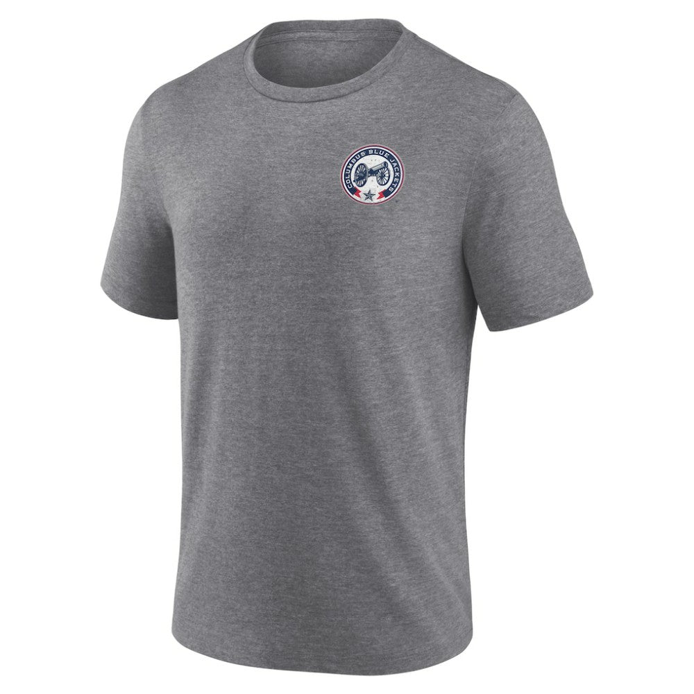 Columbus Blue Jackets Fanatics Winger Tri-Blend T-Shirt Heather Gray