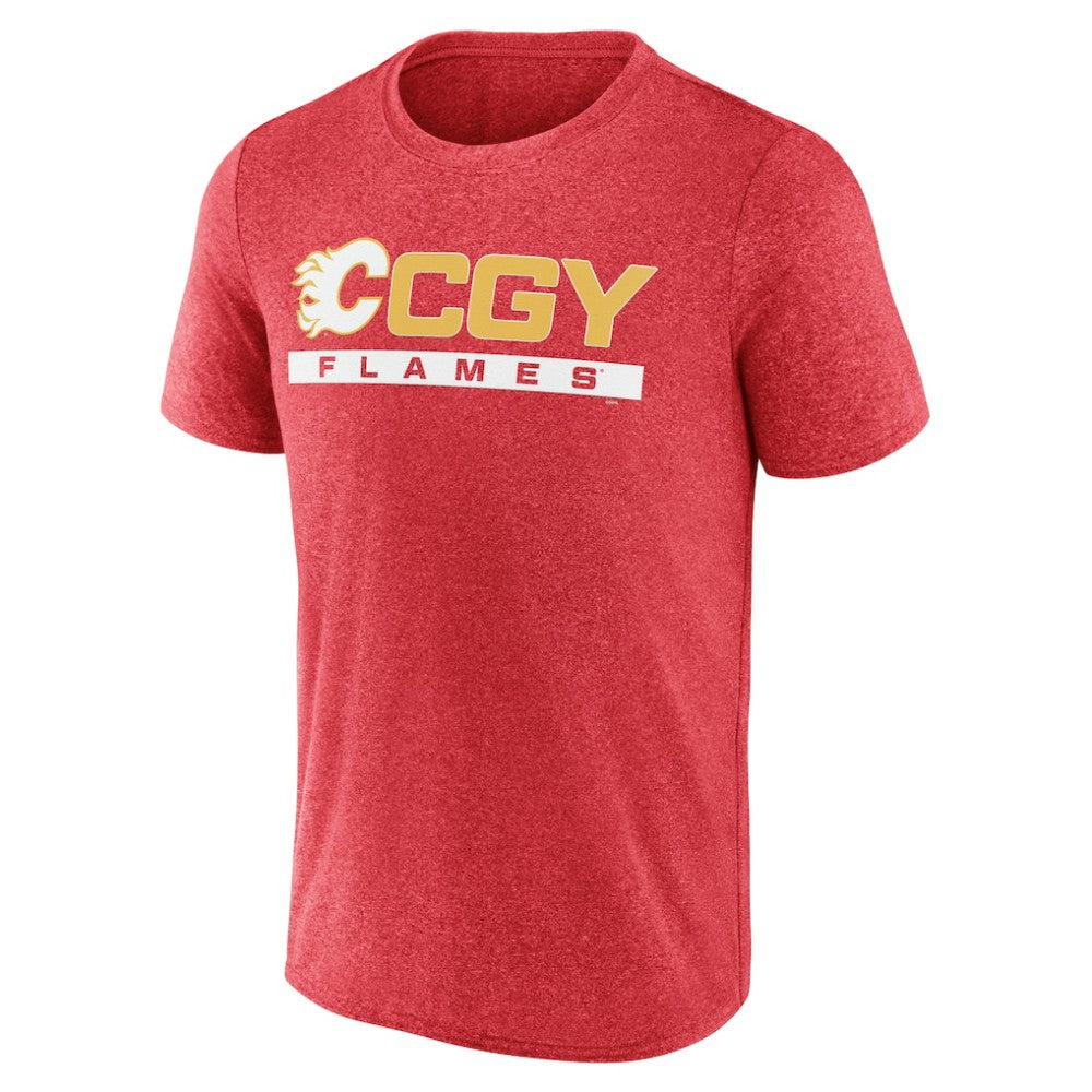 Calgary Flames Fanatics Playmaker T-Shirt Heather Red